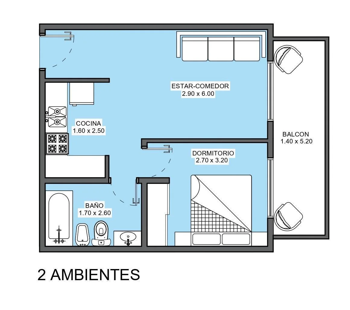 Imagen de la propiedad 2 ambientes ZP 2156554