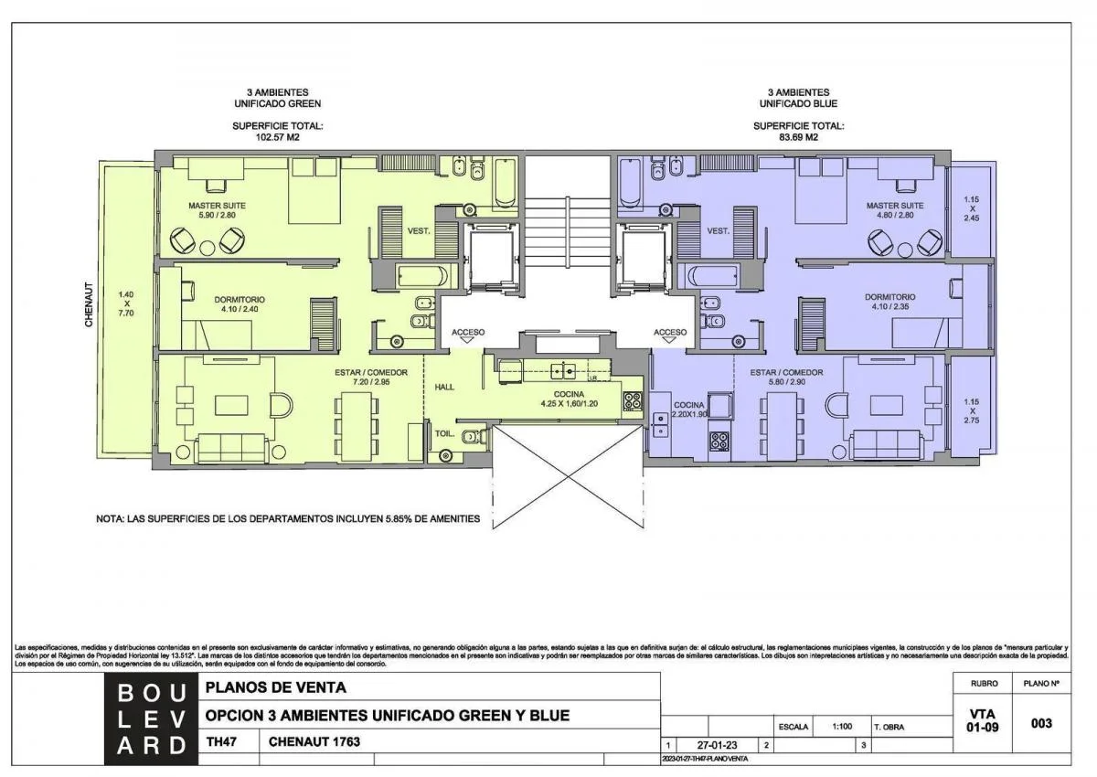Imagen de la propiedad TH47 Boulevard – 2 ambientes – Ref. 2173701
