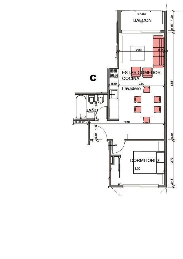 Imagen de la propiedad Holmberg 3924 – 2 ambientes – Ref. 2164500