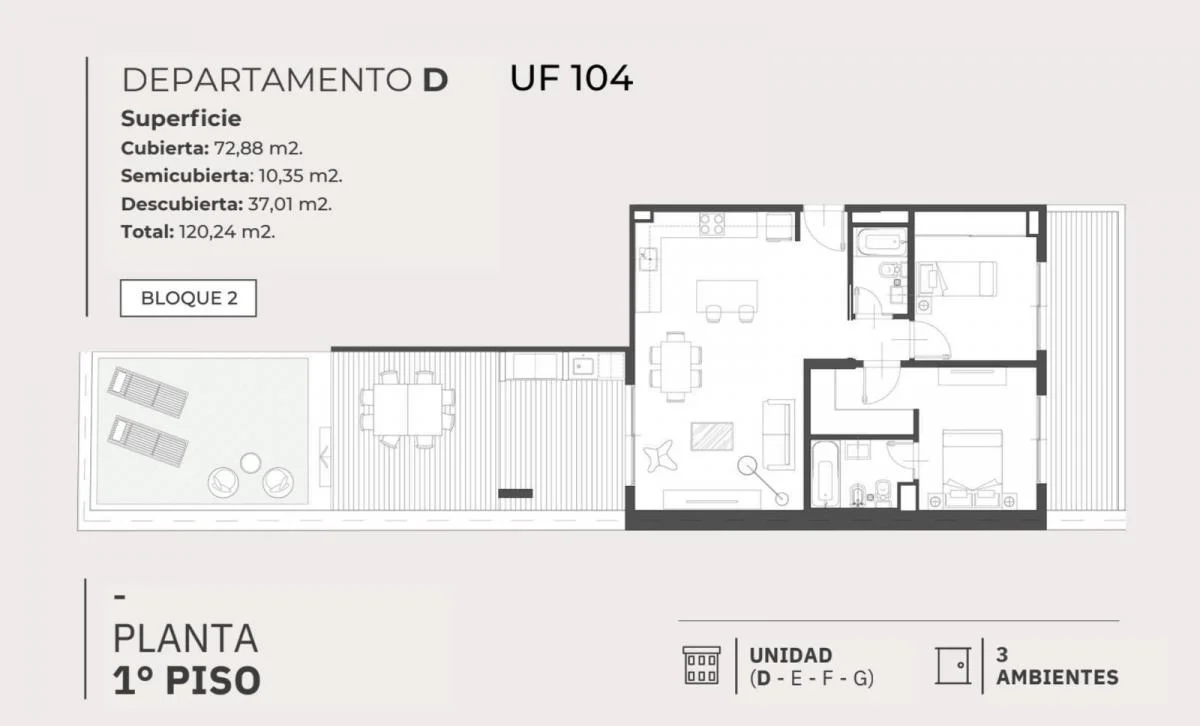 Imagen de la propiedad Highline Caballito – 3 ambientes – Ref. 2164954