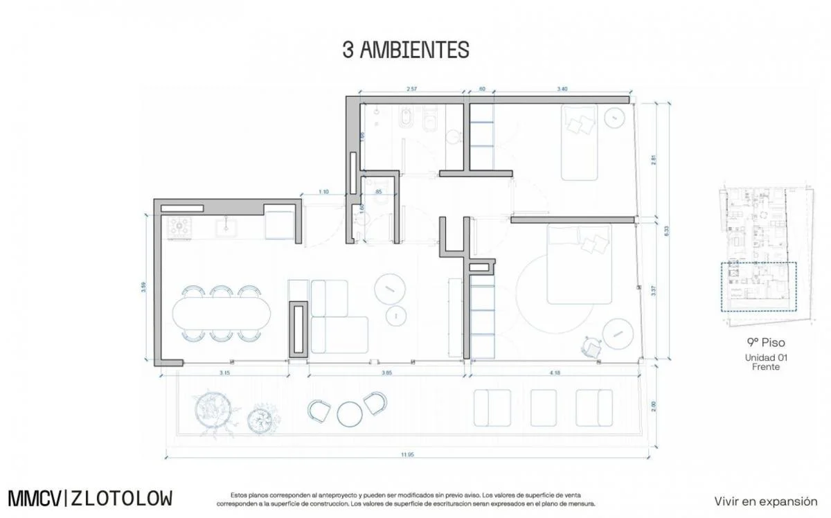 Imagen de la propiedad 3 ambientes ZP 2167623