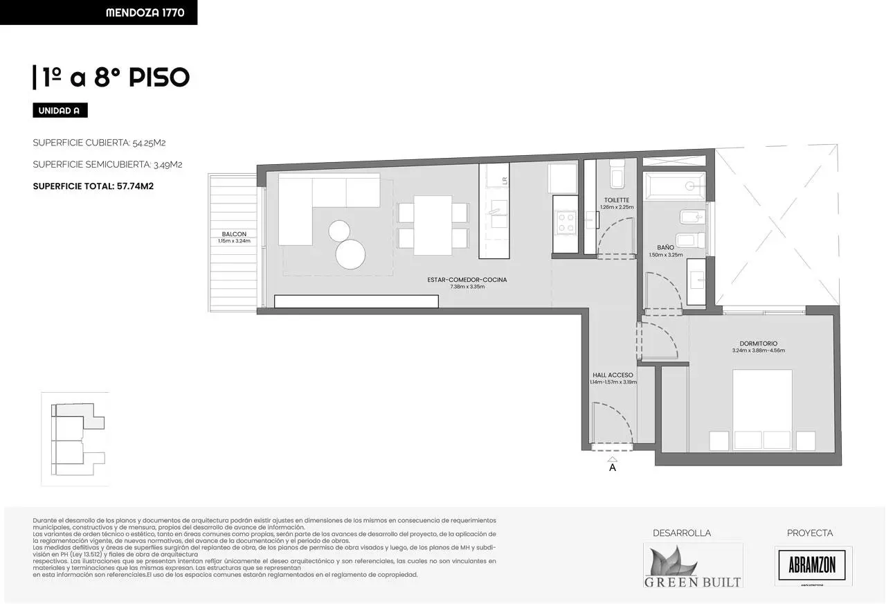 Imagen de la propiedad Mendoza 1700 - 2A