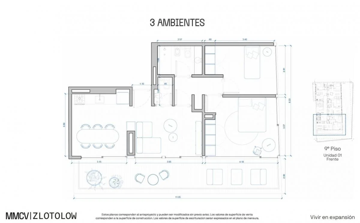 Imagen de la propiedad 3 ambientes ZP 2167678