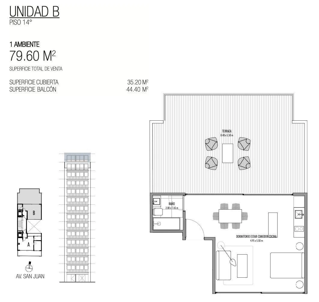 Imagen de la propiedad 1 ambientes ZP 2173773