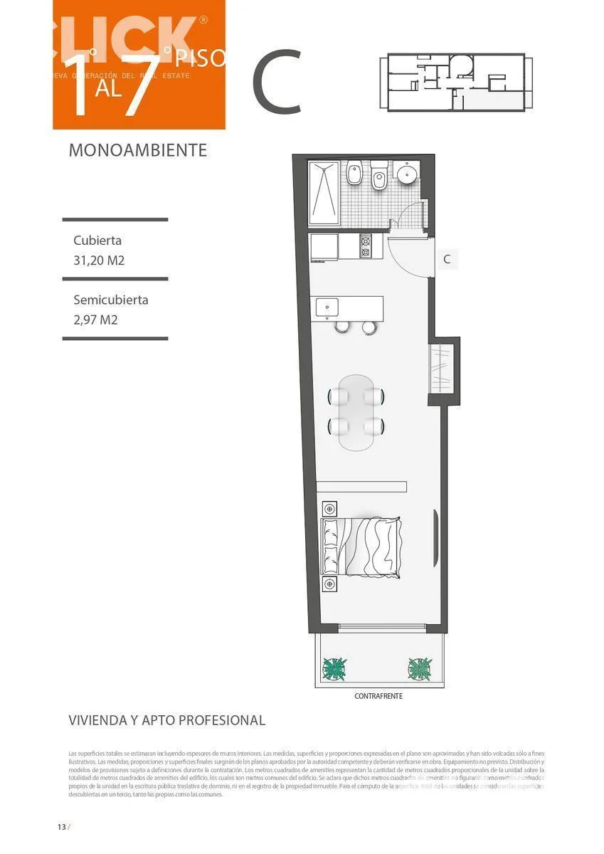 Imagen de la propiedad 1 ambientes ZP 2172703