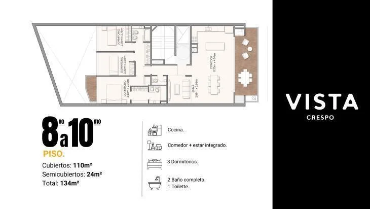 Imagen de la propiedad VISTA Crespo – 4 ambientes – Ref. 2165325
