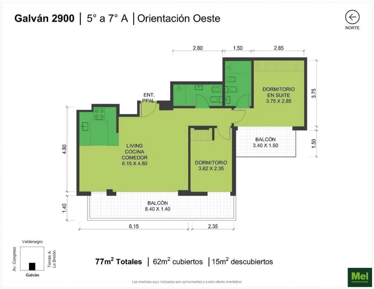 Imagen de la propiedad 3 ambientes ZP 2170284