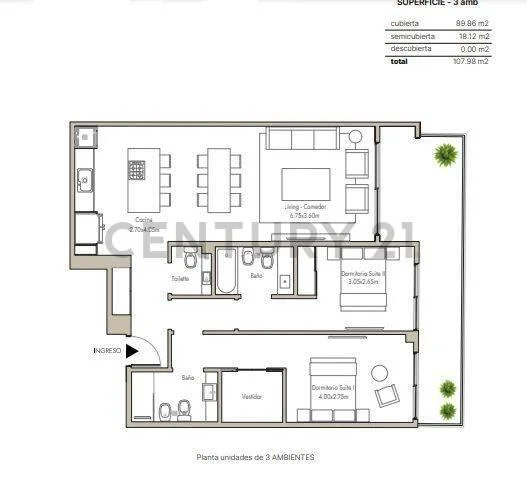 Imagen de la propiedad 3 ambientes ZP 2157605