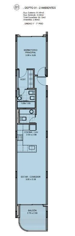 Imagen de la propiedad 2 ambientes ZP 2159426