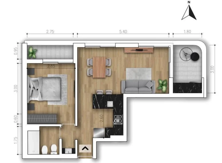 Imagen de la propiedad Corner Land VII – 2 ambientes – Ref. 2165315