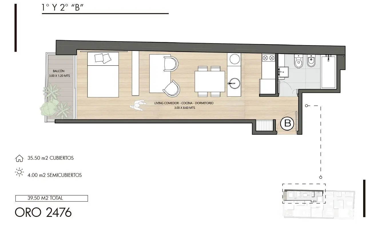 Imagen de la propiedad Oro 2476 - 1B