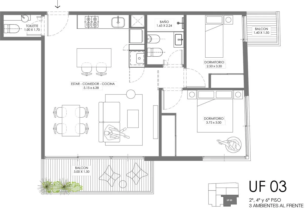 Imagen de la propiedad Céspedes 2518 - 603