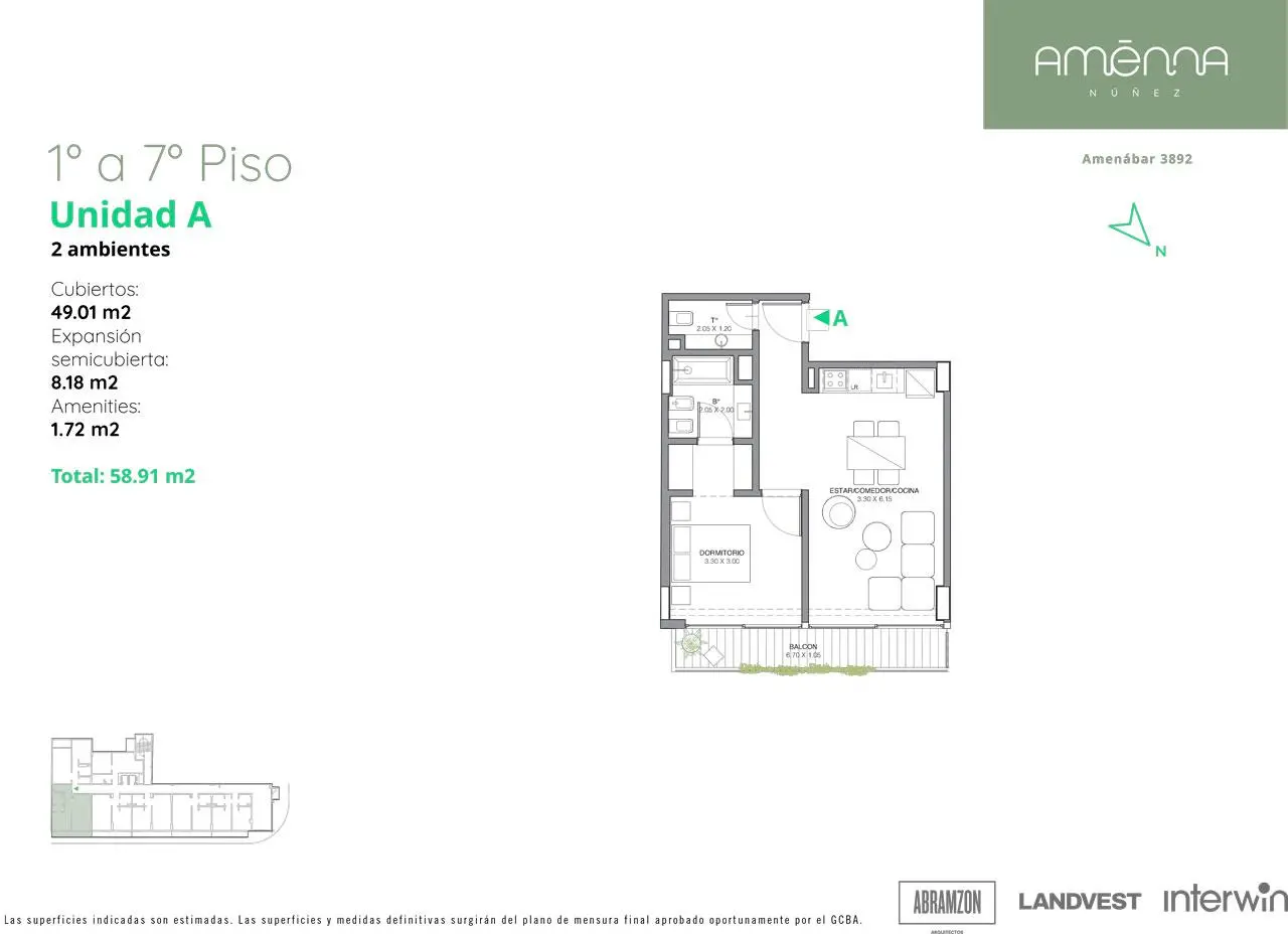 Imagen de la propiedad Amenábar y Paroissien - 1A