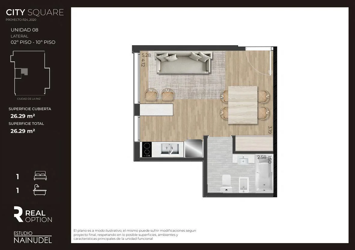 Imagen de la propiedad 1 ambientes ZP 2267698