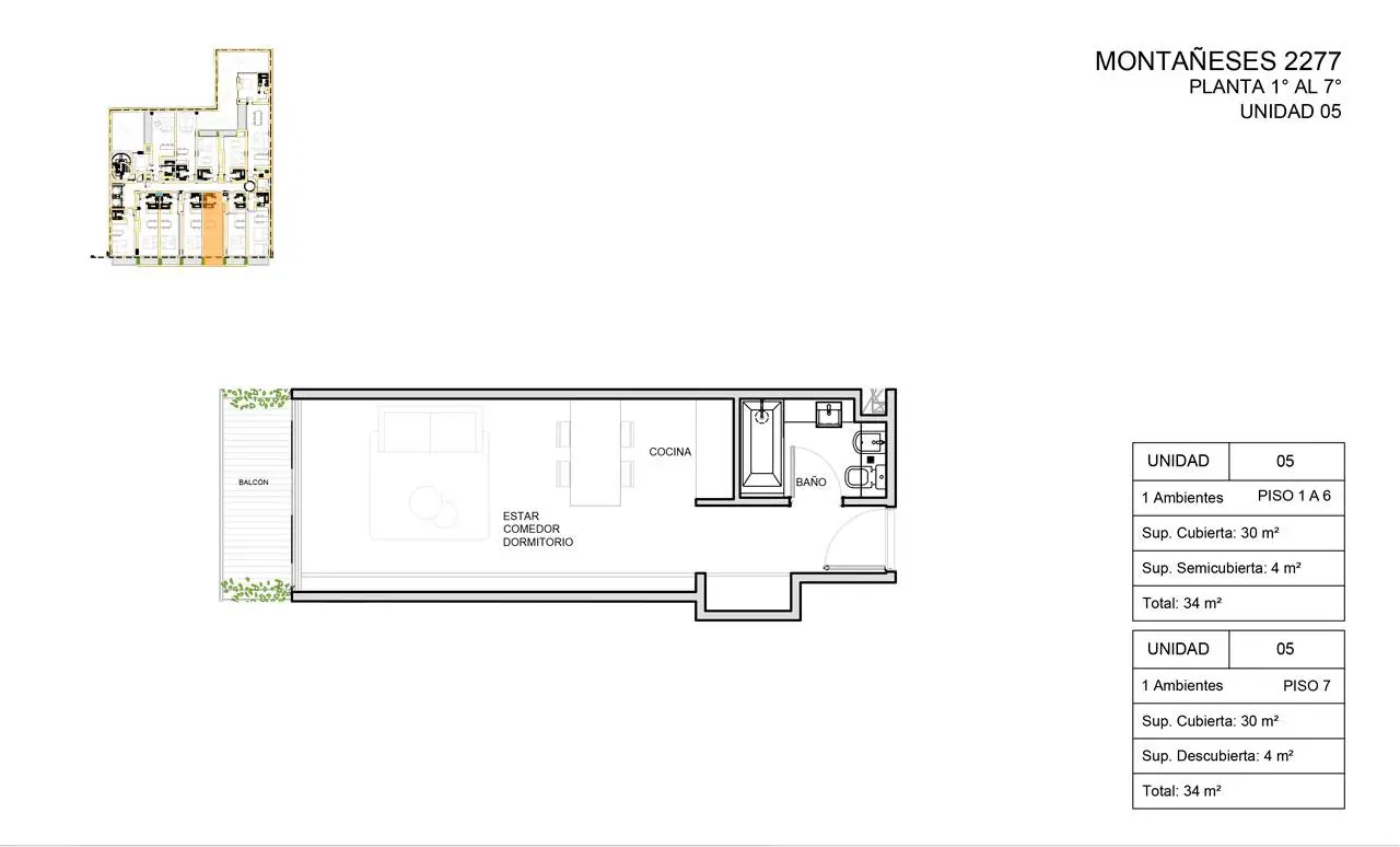 Imagen de la propiedad Montañeses 2277 - 105