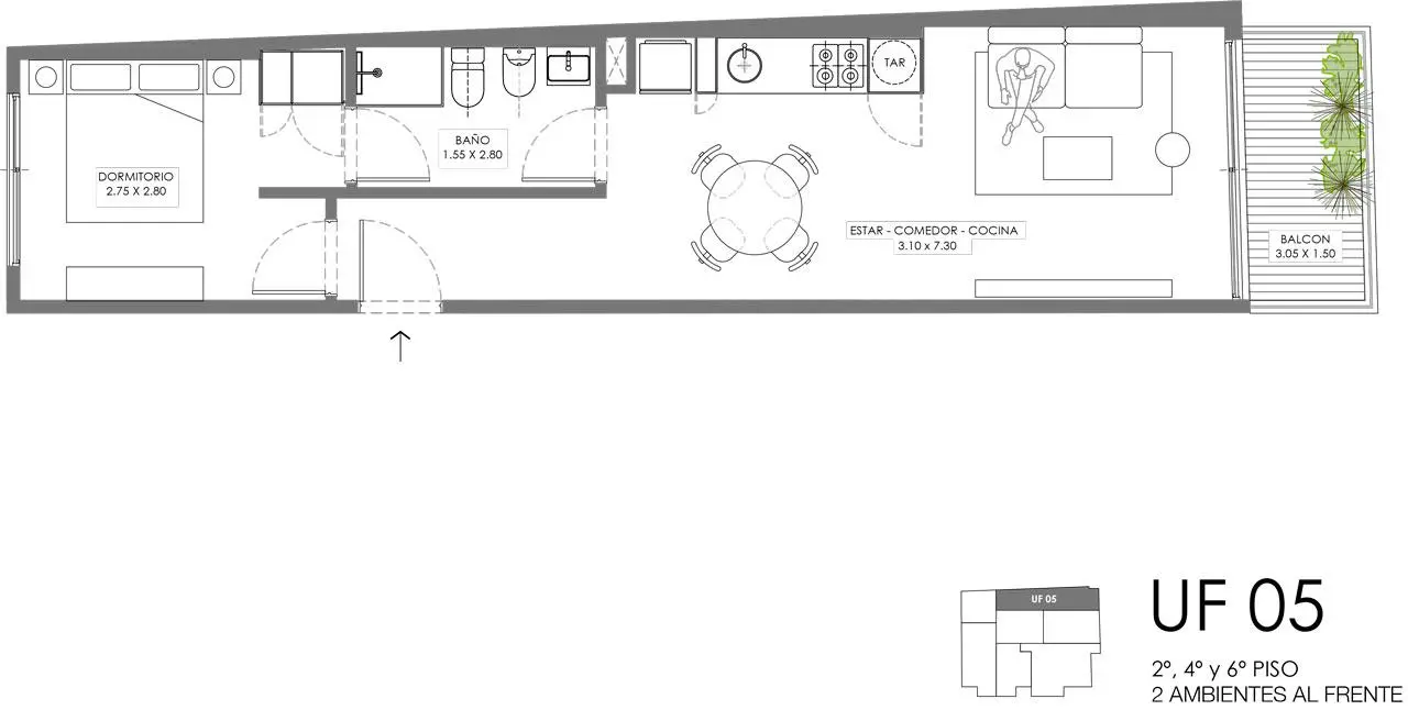 Imagen de la propiedad Céspedes 2518 - 605
