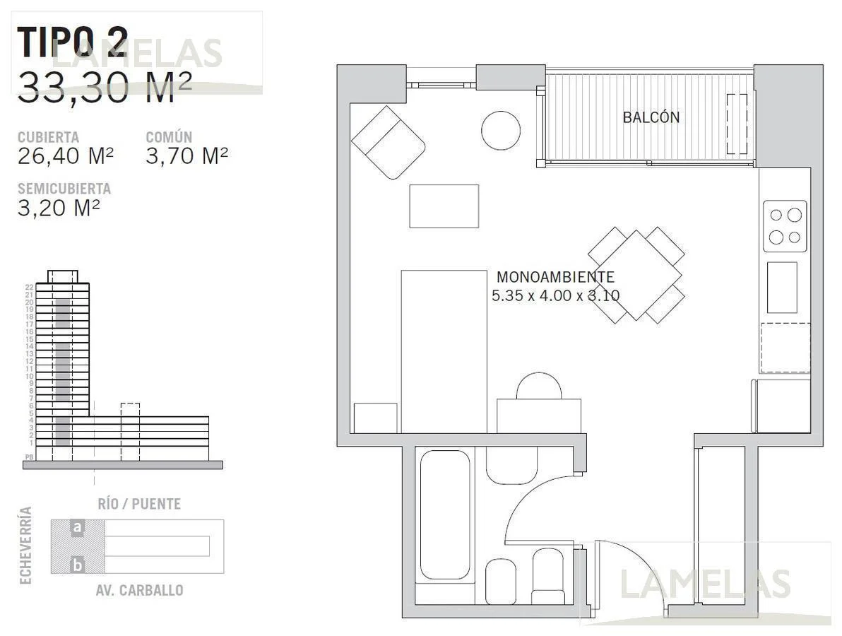 Imagen de la propiedad Metra – 1 ambiente – Ref. 2174113