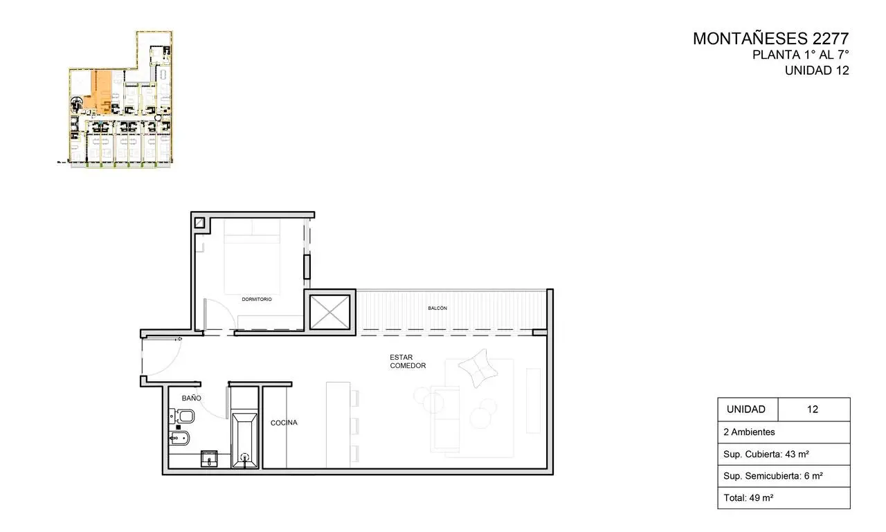 Imagen de la propiedad Montañeses 2277 - 212