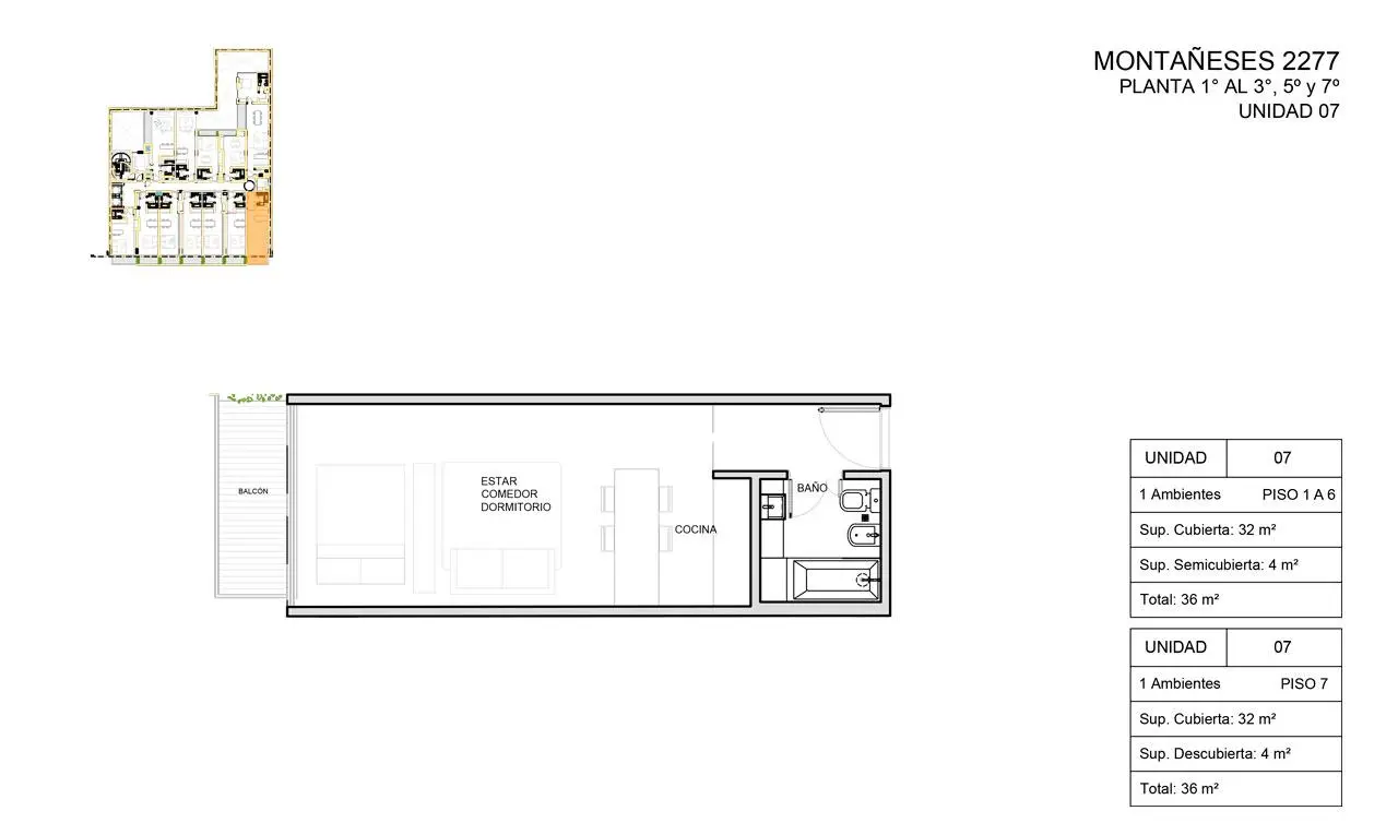 Imagen de la propiedad Montañeses 2277 - 107