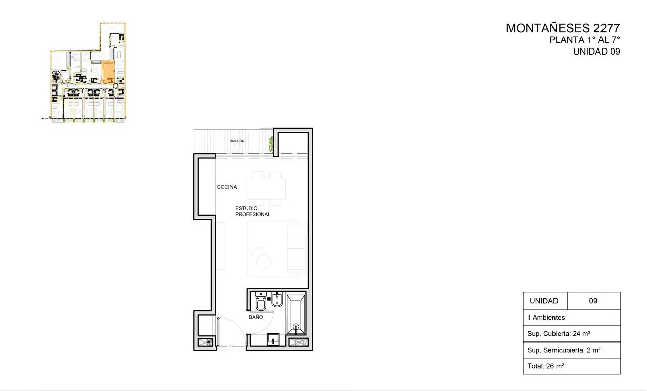 Imagen de la propiedad Montañeses 2277 - 409